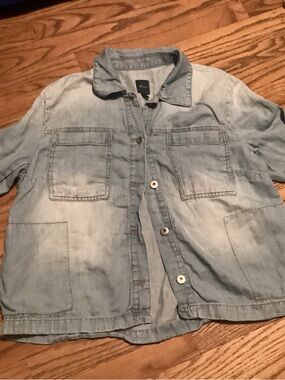 Women’s J. Jill Classic Blue “Jean”Jacket Size Large Spring VGUC